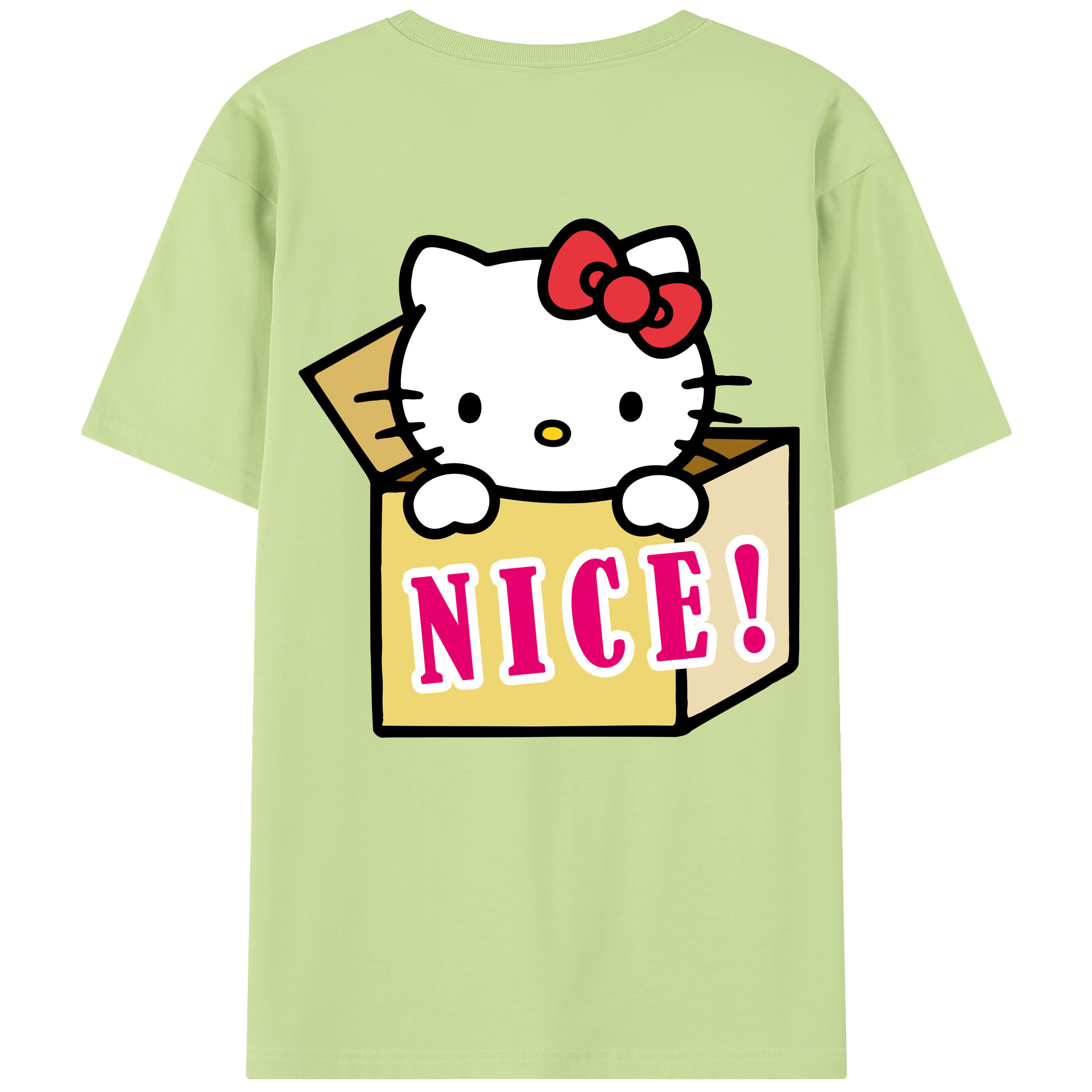 （画像用） Hello Kitty ハローキティ 綿100％半袖Tシャツ（背面プリント）
